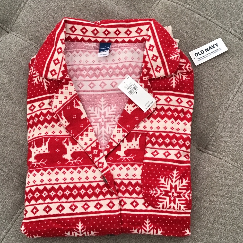 Old Navy Festive Red and White Pajama Set